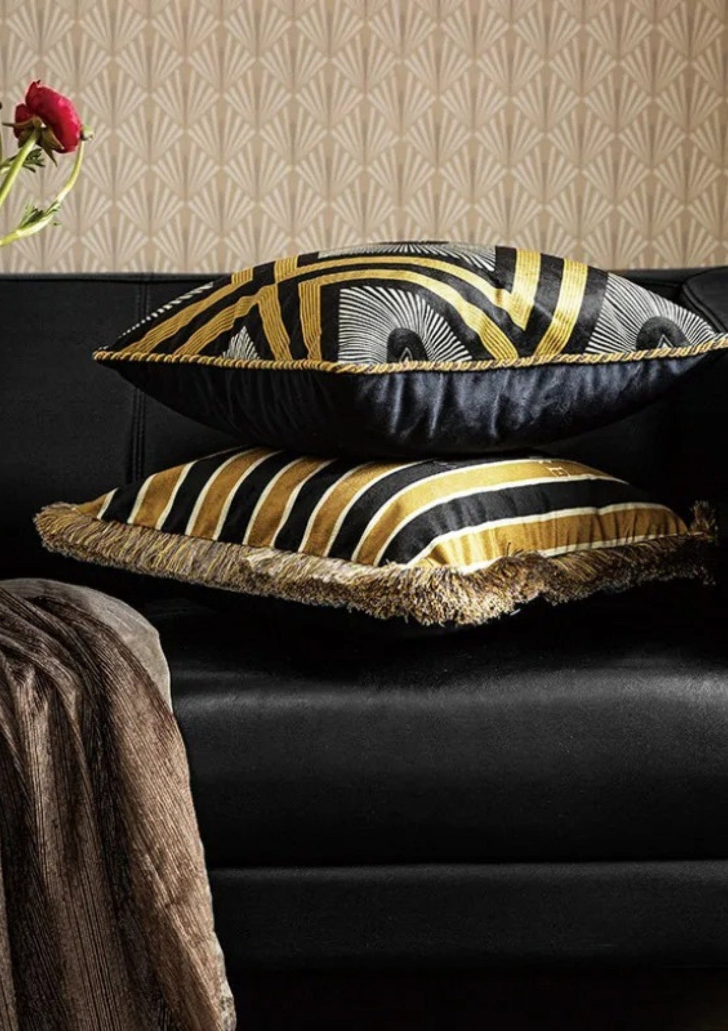 Luxury GoldVel Cushion Cover