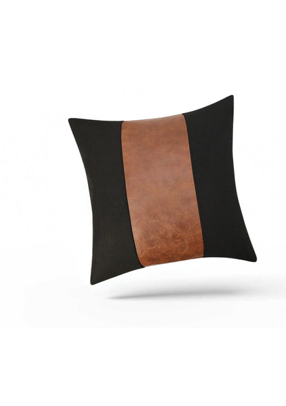 LeatherPatch Cushion Cover